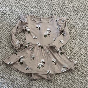 Kyte BABY Magnolia Ruffle Dress - Cream euc